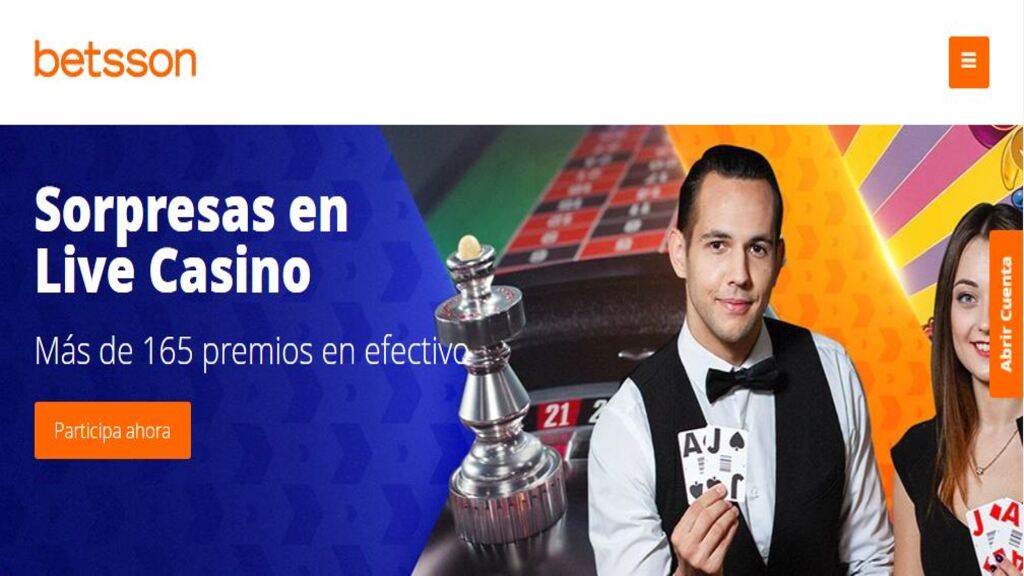 Promoción sorpresas de live casino de Betsson Perú