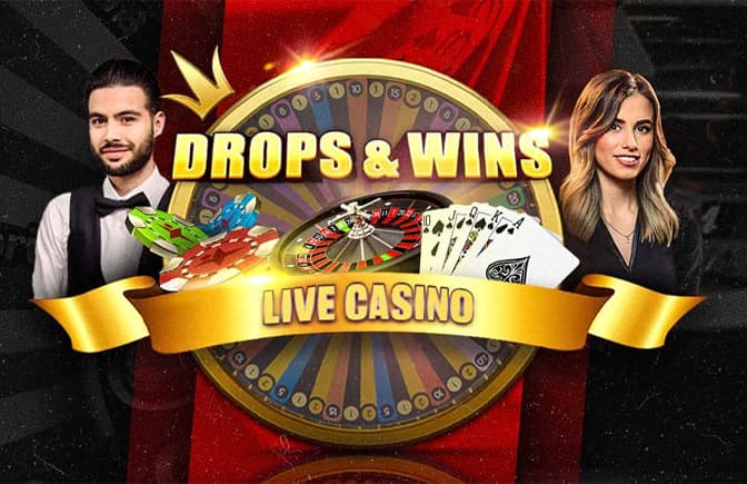 Promoción drops and wins live casino de Betano Perú