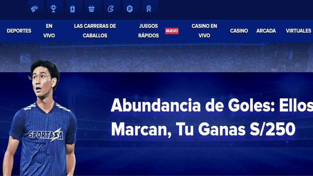 Promo de apuestas abundancia de goles de Sportaza Perú