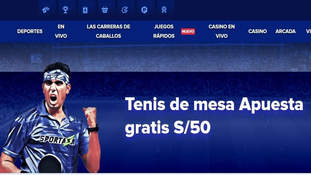 Promo apuesta gratis en tenis de mesa de Sportaza Perú