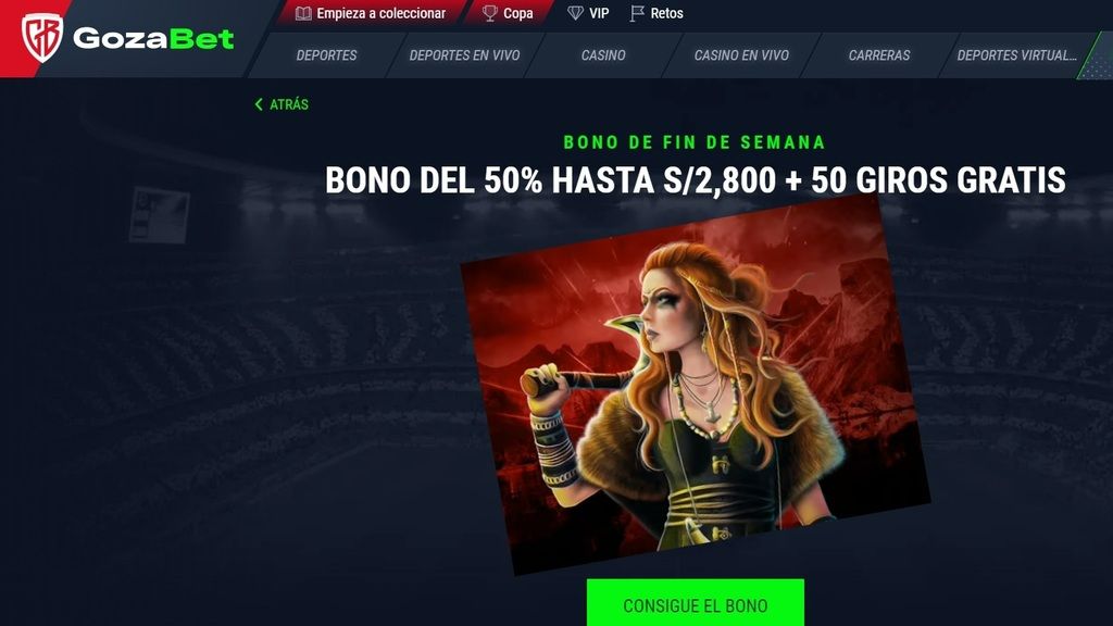 Bono fin de semana en el casino de Gozabet Perú