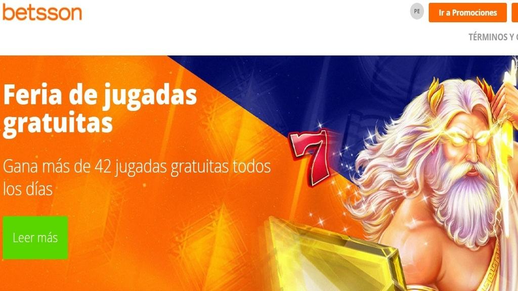 Promo la feria de jugadas gratuitas en Betsson Perú