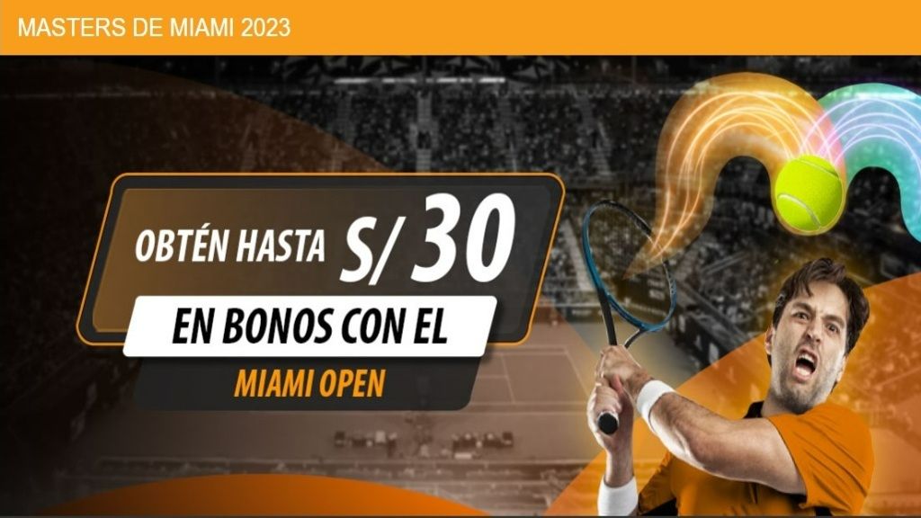 Promo de tenis Masters de Miami 2023 en Inkabet