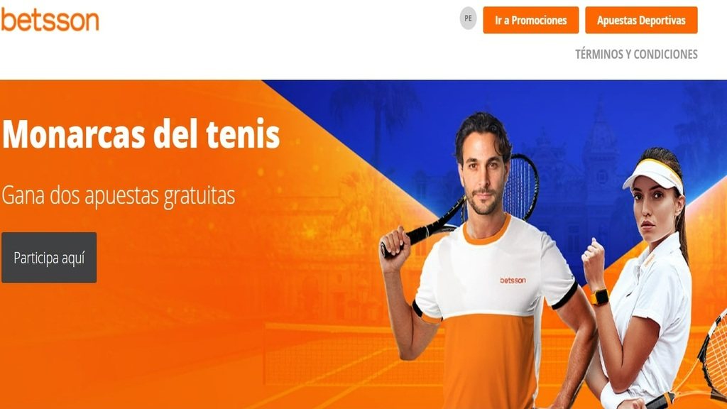 Promo de apuestas los monarcas del tenis en Betsson Perú