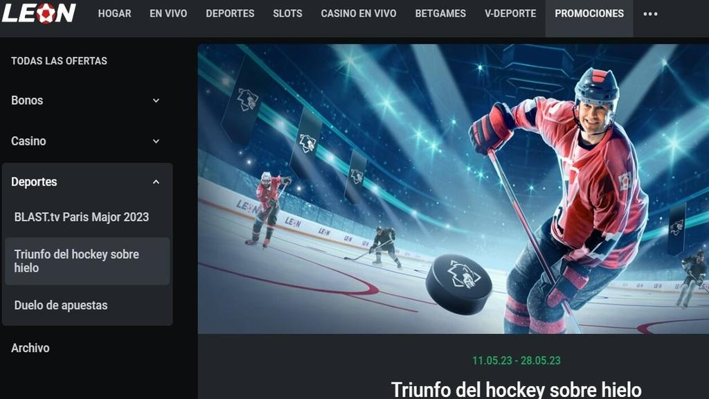 Apuestas de hockey sobre hielo en LeonBet Perú