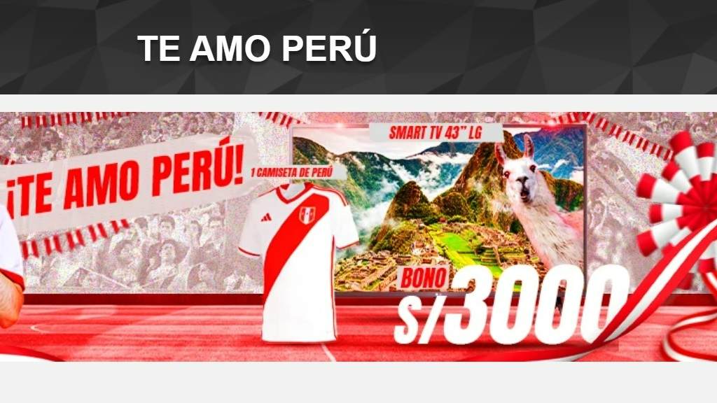 Bono de apuestas deportivas te amo Perú de Meridianbet