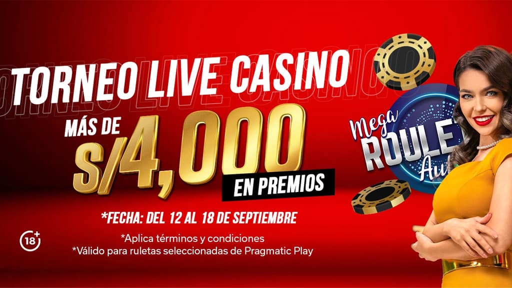 Torneo de live casino de 4 mil soles en Solbet Perú
