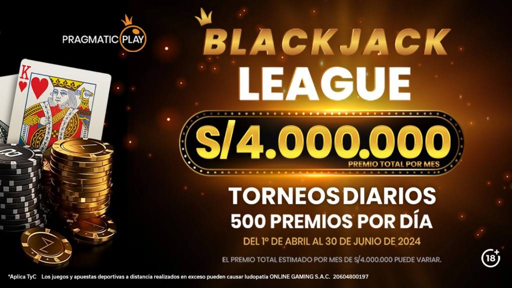 Gana en blackjack league by Pragmatic de Solbet abril 2024
