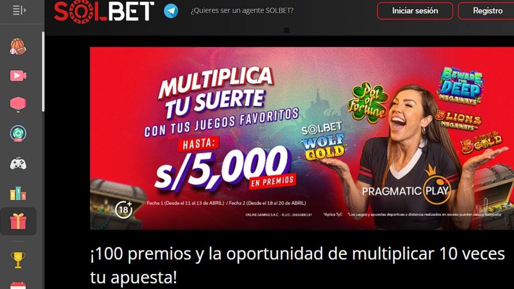 Promo multiplica tu suerte en Solbet Perú abril 2024